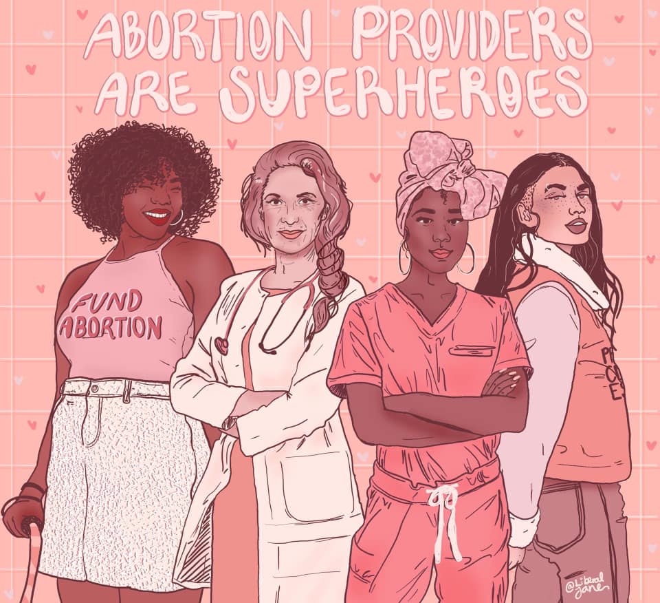 Kobiety stojące ramię w ramię - czarna kobiet, lekarka, pielęgniarka oraz nastolatka.