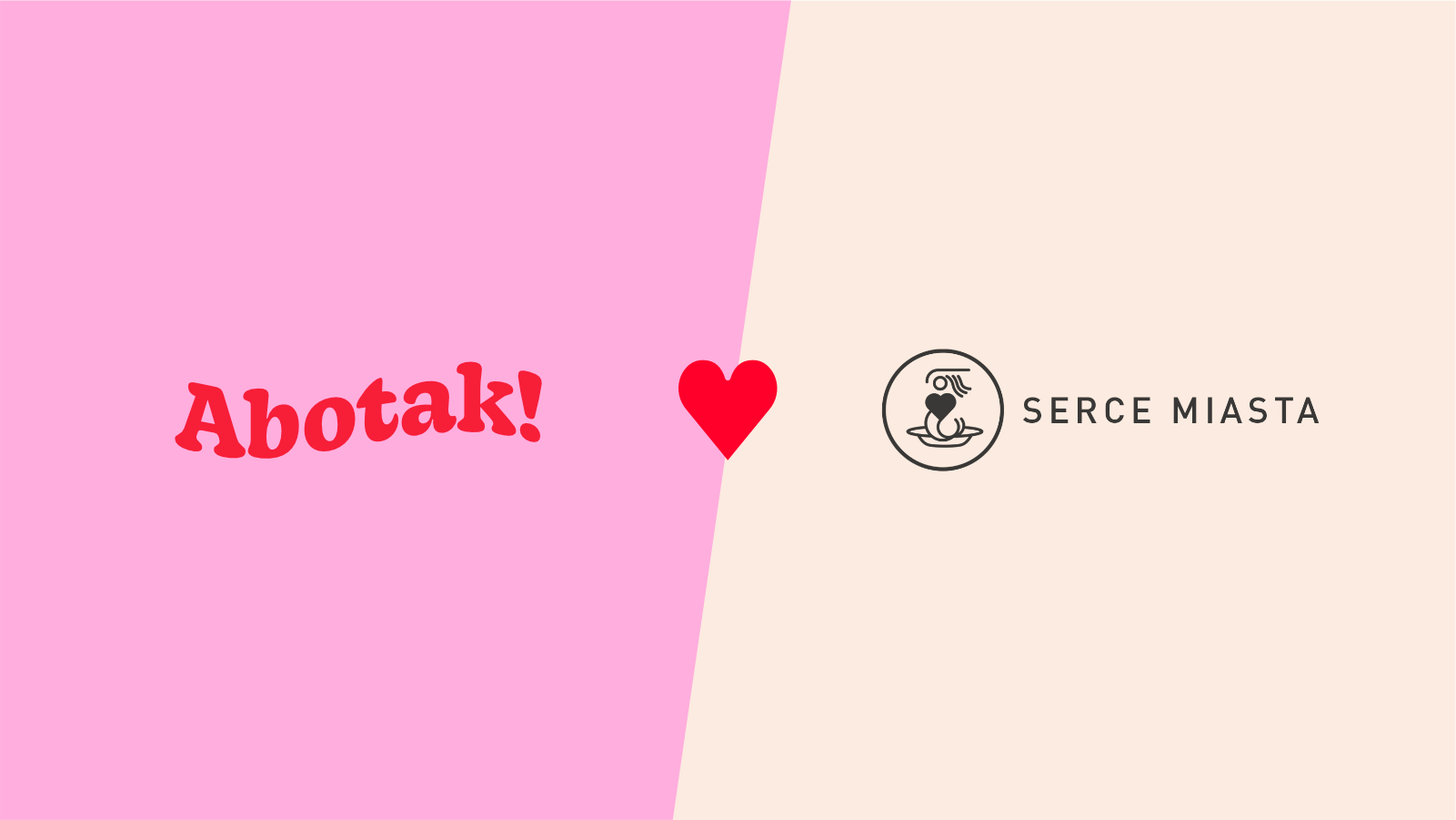 Logotypy przychodni Abotak i Serca Miasta.