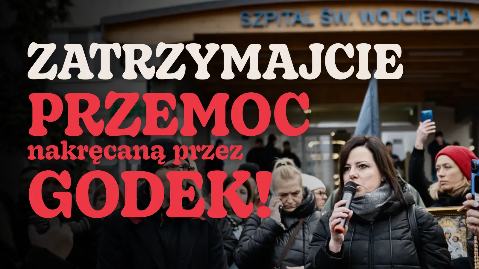 Kaja Godek pod szpitalem w Trójmieście - fot. Piotr Hukało Trojmiasto.pl