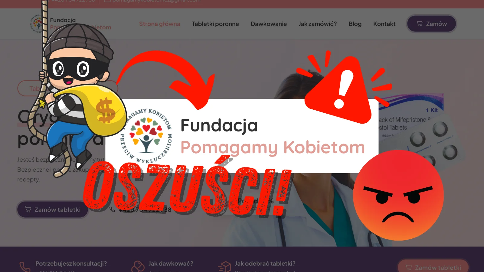 Strona pomagamykobietom.cz to oszuści wysyłający niedziałające leki.