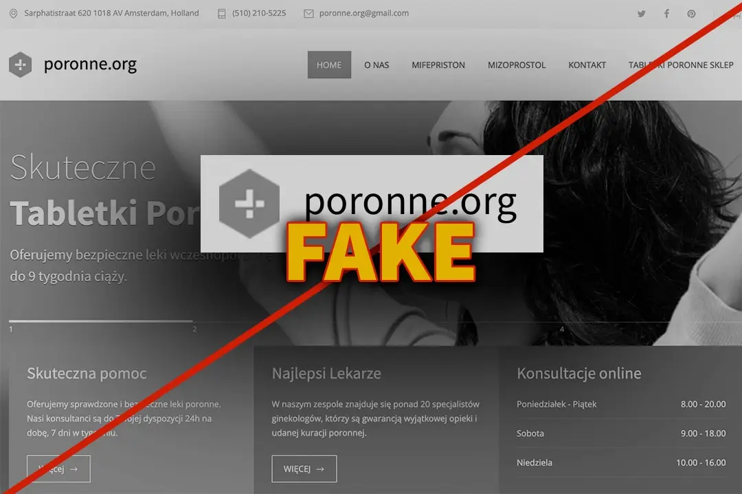 Poronne.org to strona oszustów.