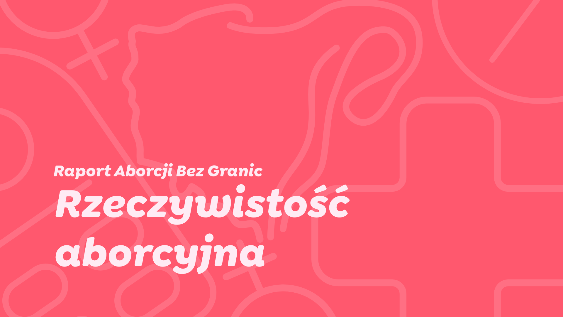 Okładka raportu ABG z 2024 roku przedstawiająca kontur mapy Polski przekształcająct się w uproszczony kształt macicy.